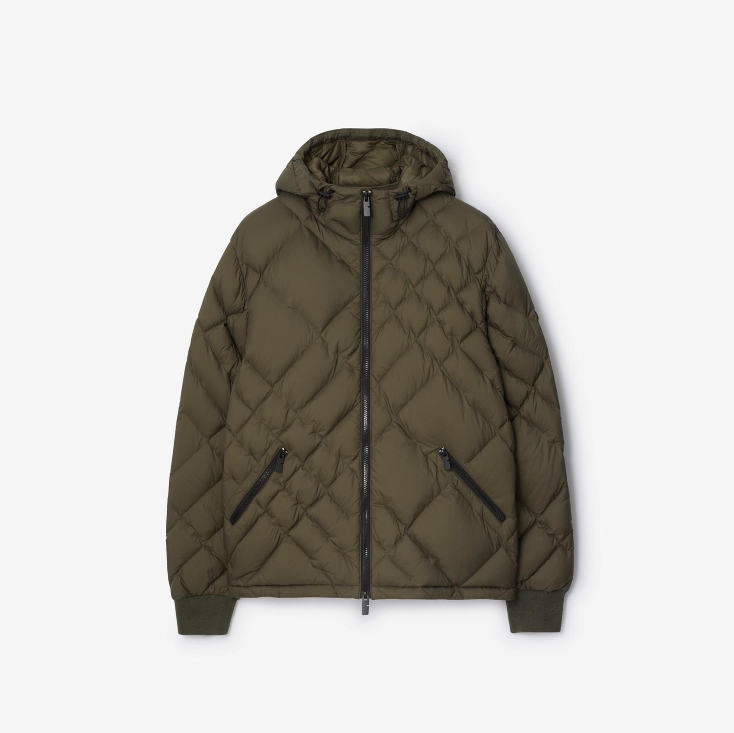 Check-stitch Nylon Doversgreen Puffer Jacket by BURBERRY