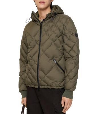 Check-stitch Nylon Hooded Puffer Jacket by BURBERRY