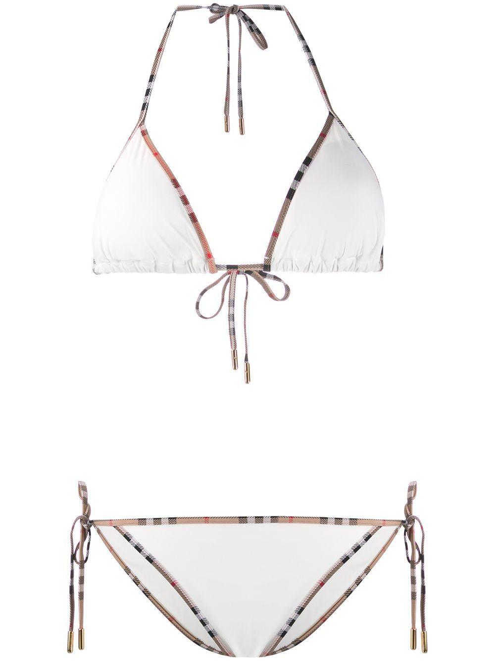 Check-trim bikini by BURBERRY