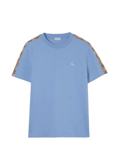 Check trim cotton T-shirt by BURBERRY