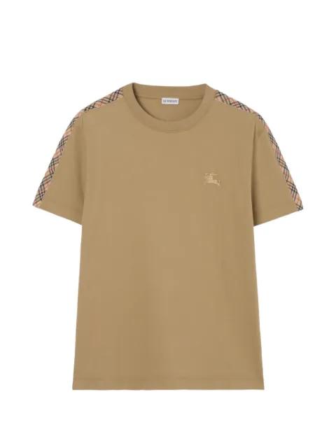Check-trim cotton T-shirt by BURBERRY