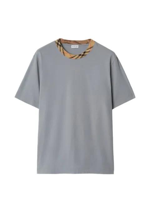 Check trim cotton T-shirt by BURBERRY