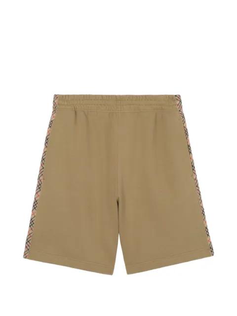 Check-trim cotton shorts by BURBERRY