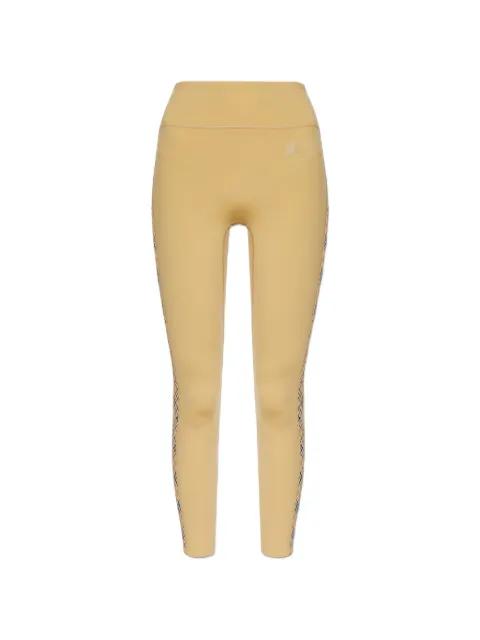 Check trim stretch nylon leggings by BURBERRY