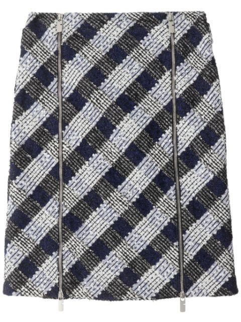 Check tweed skirt by BURBERRY