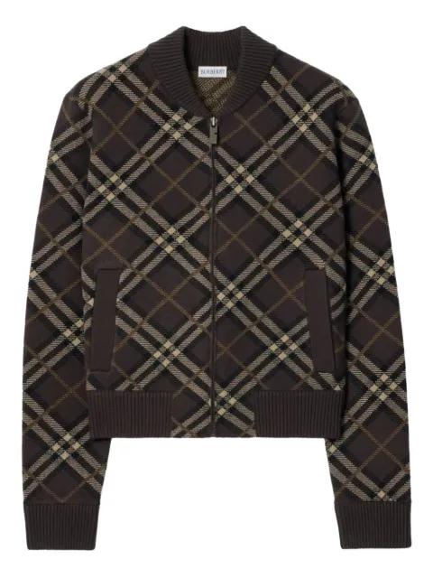Check zip-up bomber jacket by BURBERRY
