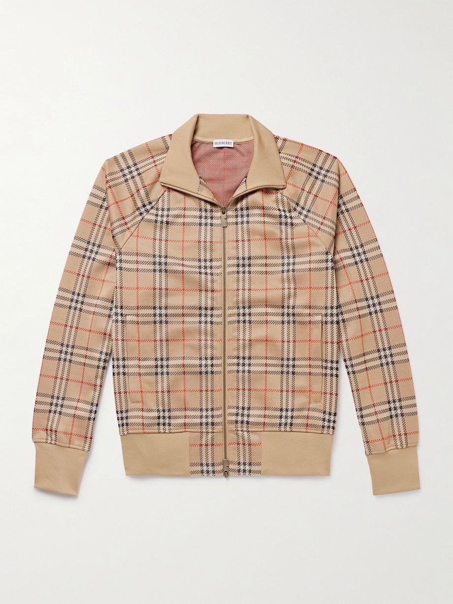 Checked Jacquard-Knit Zip-Up Sweatshirt by BURBERRY