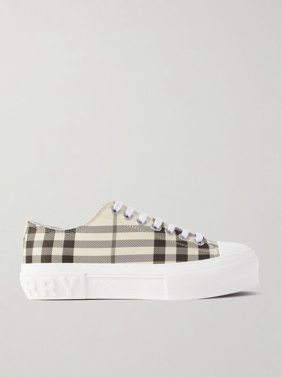 Checked canvas sneakers by BURBERRY