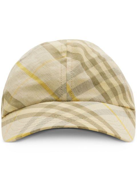 Checked cotton cap by BURBERRY