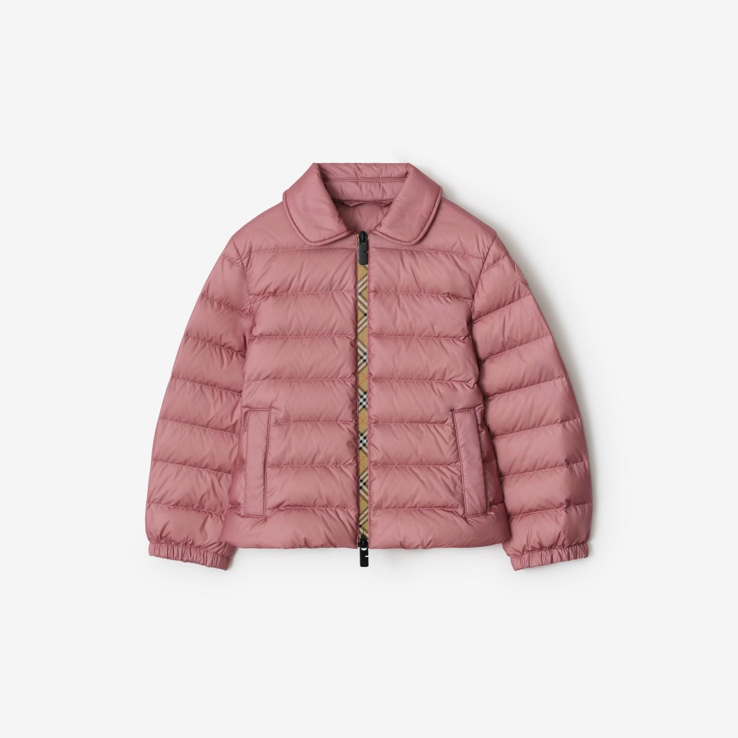 Checker-tape Nylon Puffer Jacket by BURBERRY