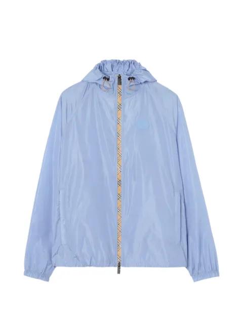 Checker-tape nylon hoodied jacket by BURBERRY