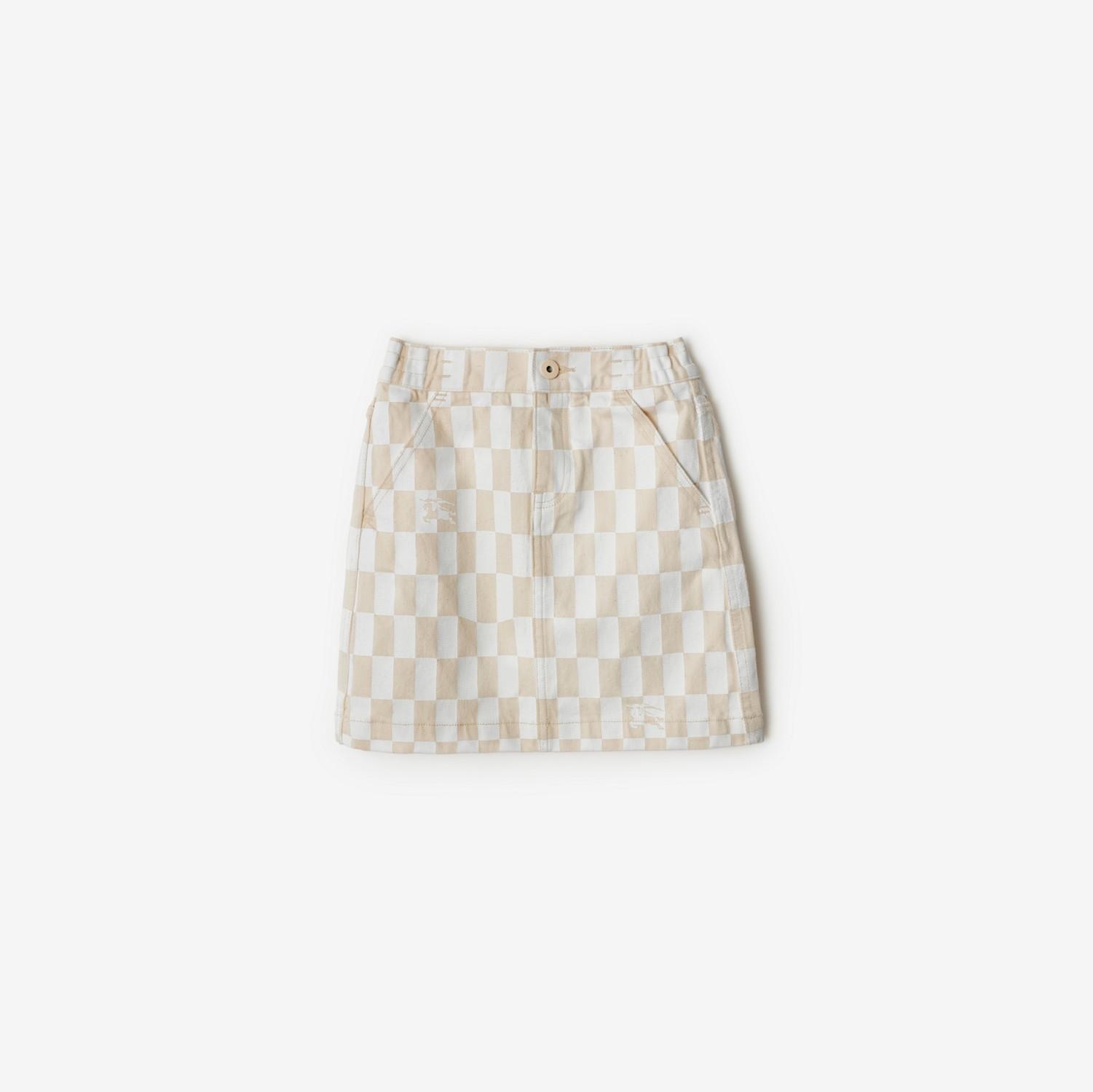 Checkerboard Denim Skirt by BURBERRY