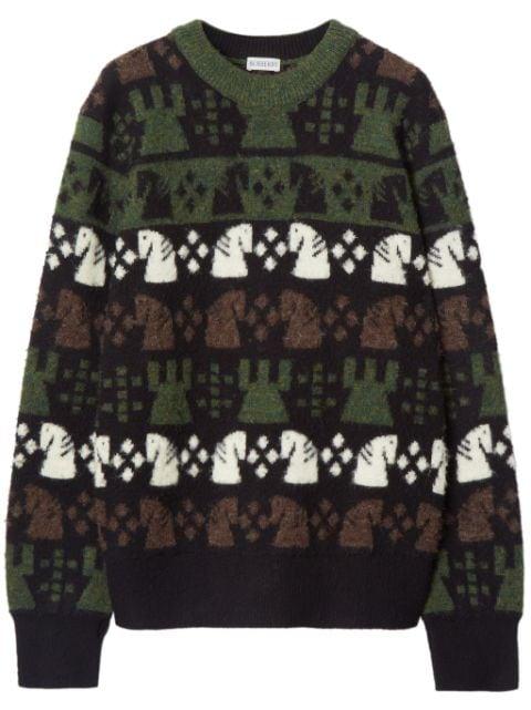 Chess wool-blend jumper by BURBERRY