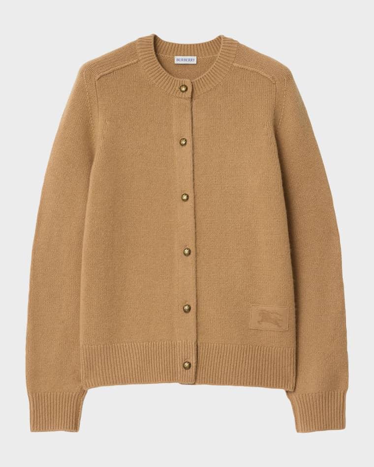 Clara Cashmere Crewneck Cardigan by BURBERRY