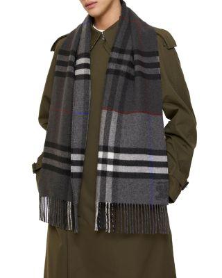 Contrast Check Cashmere Scarf by BURBERRY