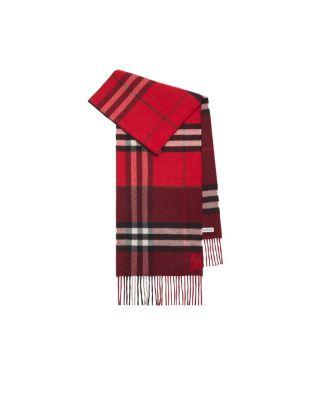 Contrast Check Cashmere Scarf by BURBERRY