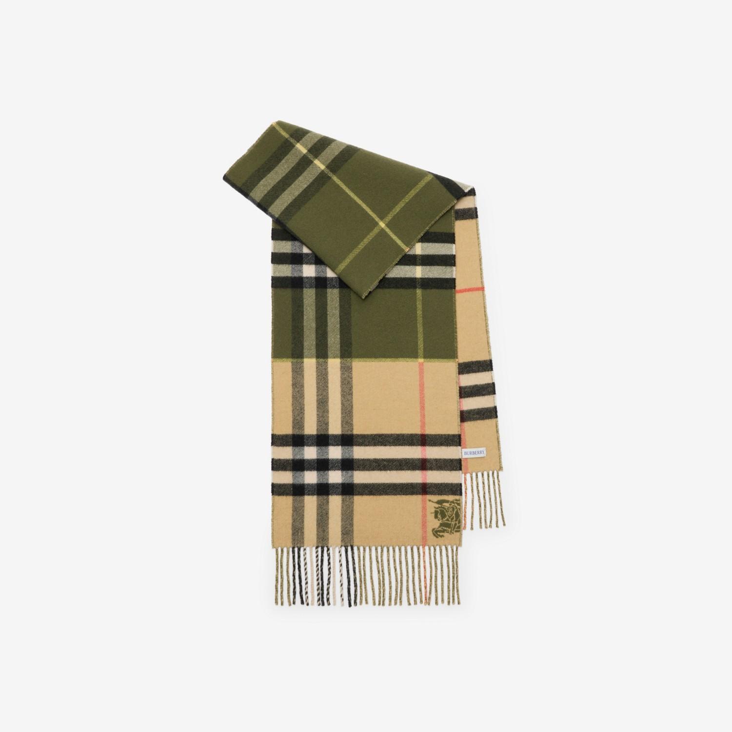 Contrast Check Cashmere Scarf by BURBERRY