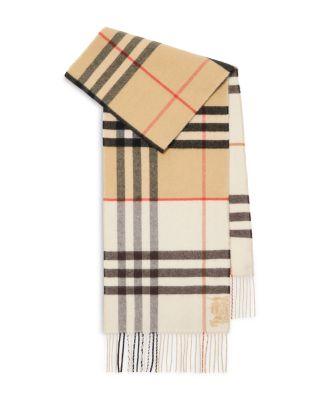 Contrast Check Cashmere Scarf by BURBERRY
