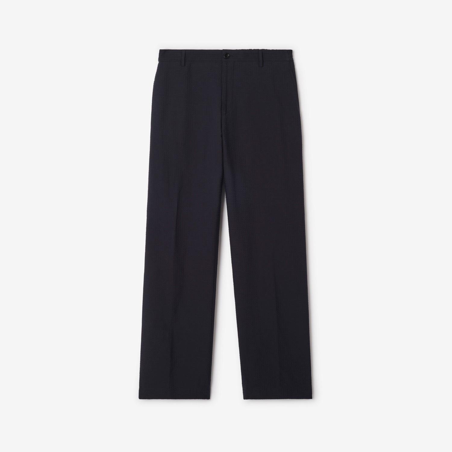 Cotton Linen Tailored Trousers by BURBERRY