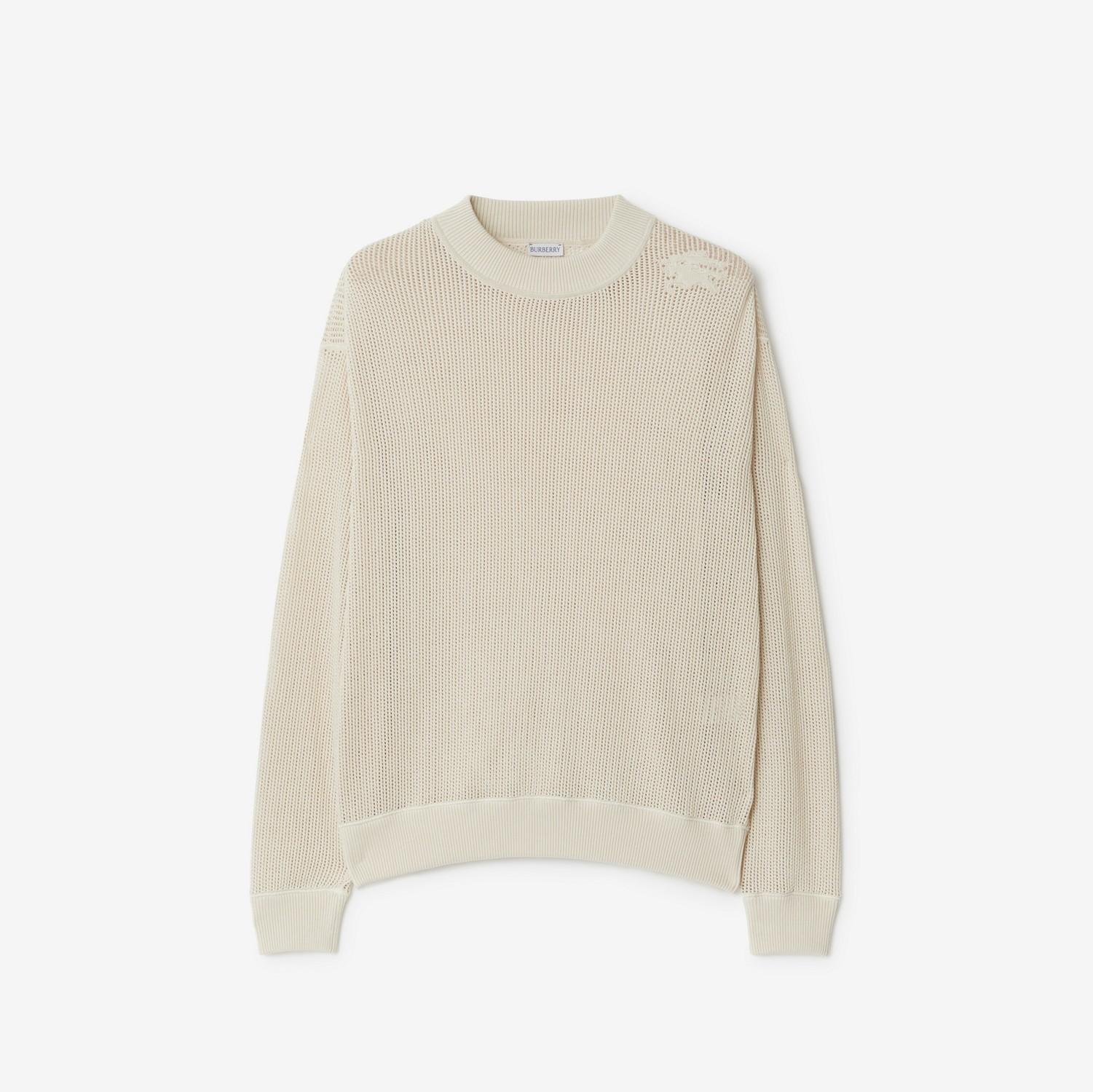 Cotton Mesh Sweater by BURBERRY