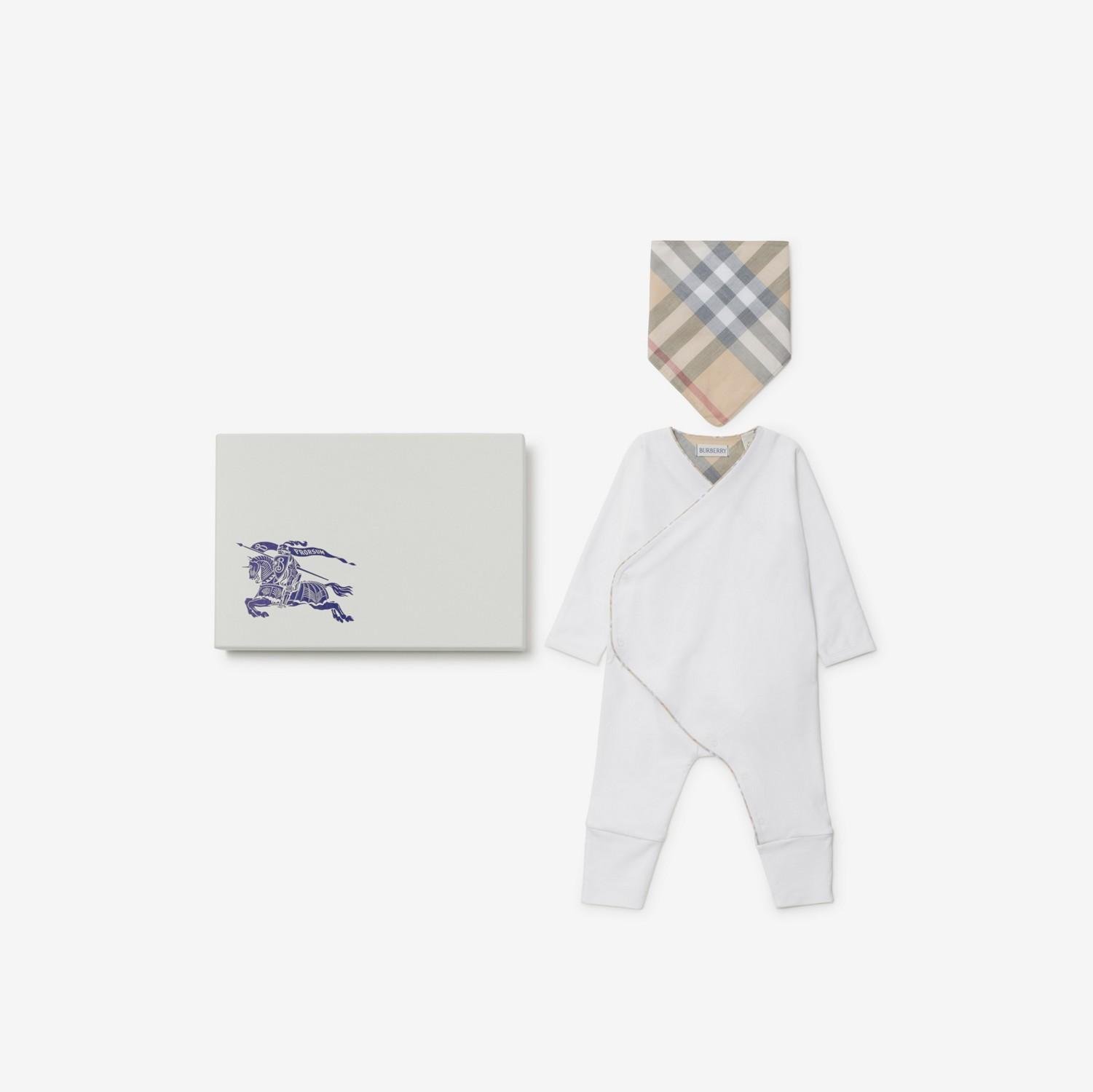 Cotton Two-piece Baby Gift Set by BURBERRY