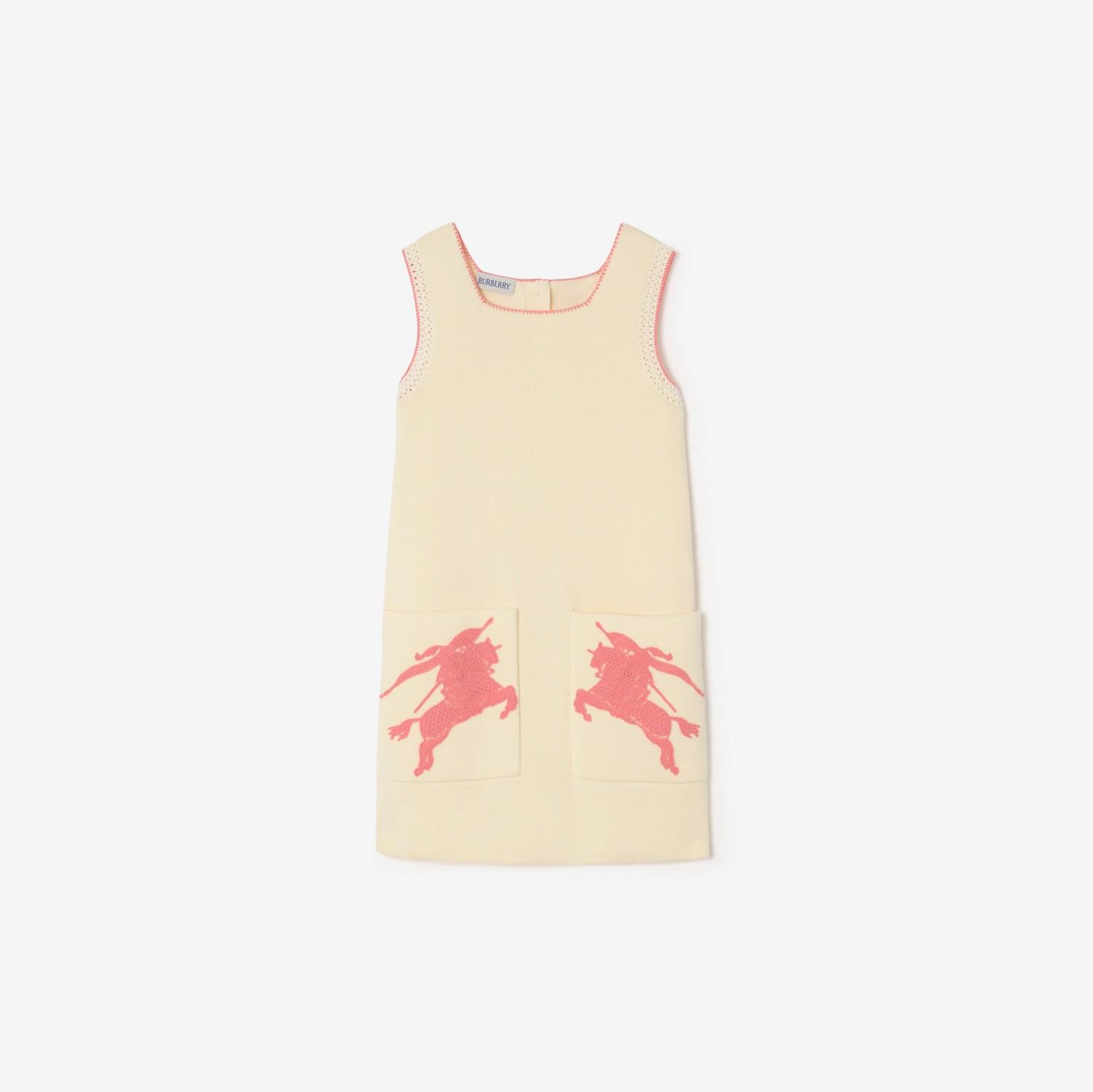 Crochet Knight Cotton Dress by BURBERRY