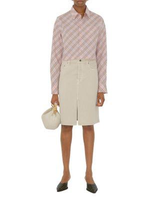Cropped Check Cotton Shirt by BURBERRY