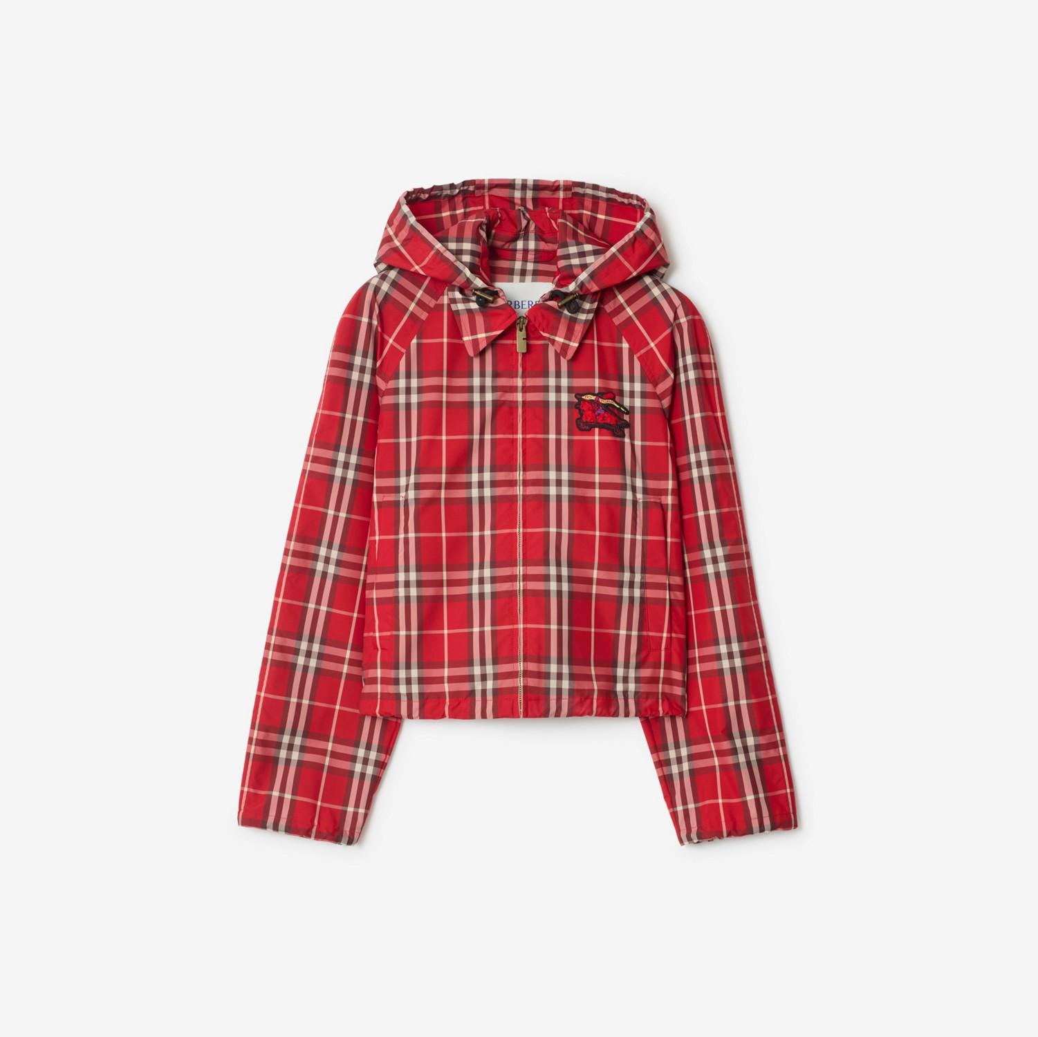 Cropped Check Newcott Hooded Jacket by BURBERRY