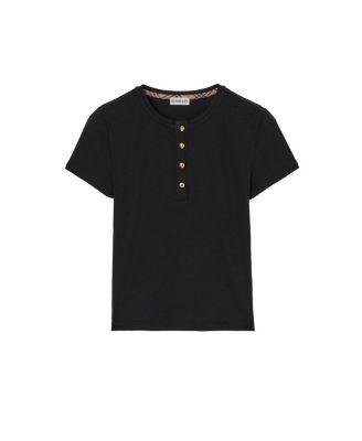 Cropped Cotton T-shirt by BURBERRY