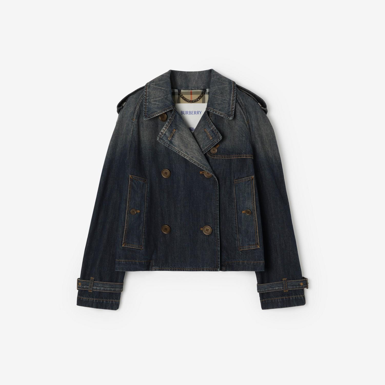 Cropped Denim Mayfair Trench Jacket by BURBERRY