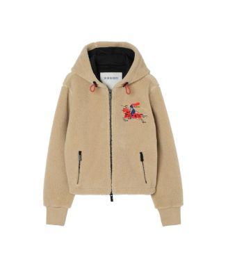 Cropped EKD Wool Cashmere Blend Fleece by BURBERRY