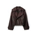 Cropped Floral Leather Trench Jacket by BURBERRY