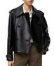 Cropped Leather Mayfair Trench Jacket by BURBERRY