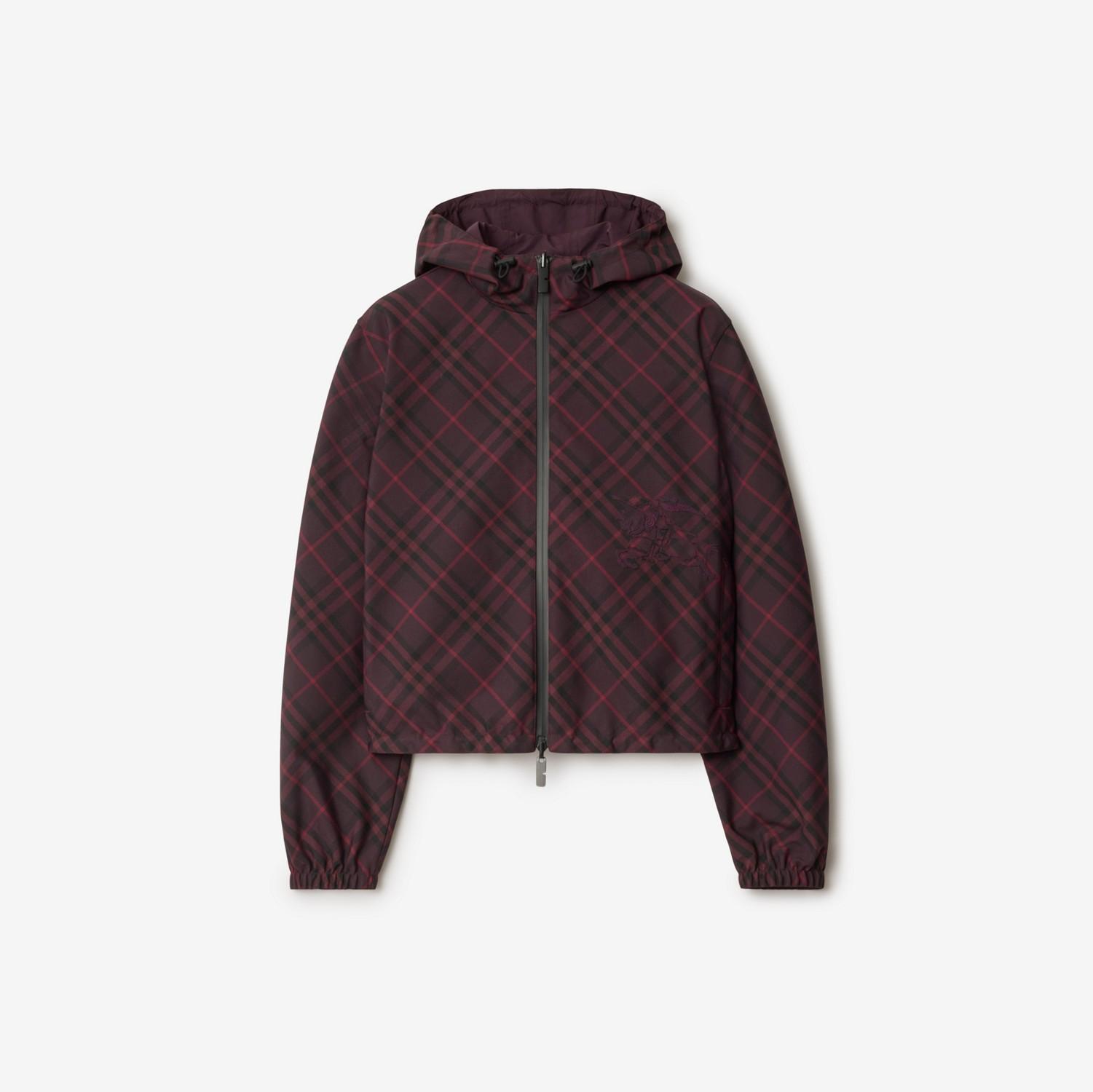 Cropped Reversible Check Hooded Jacket by BURBERRY