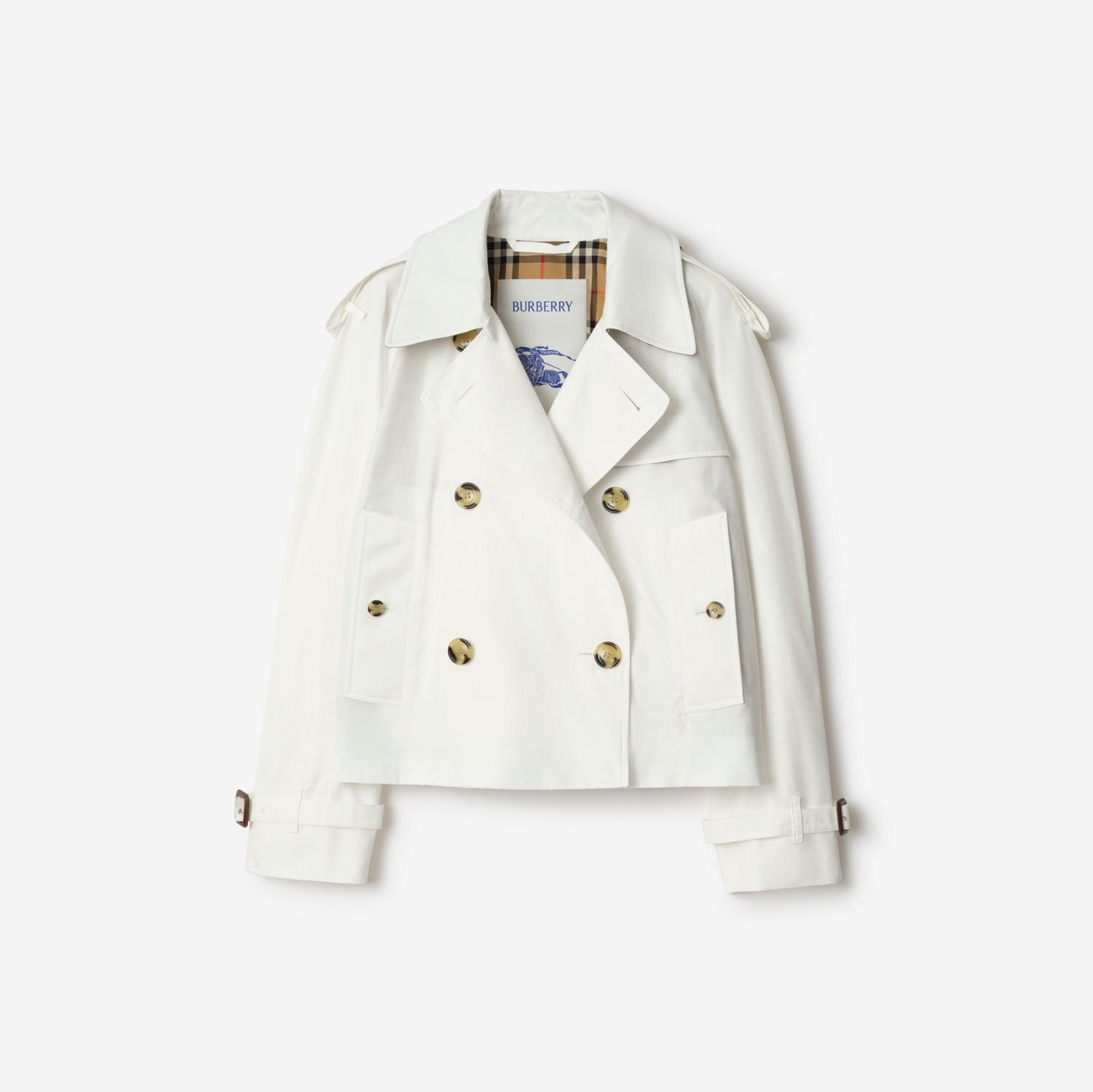 Cropped Tropical Gabardine Mayfair Trench Jacket by BURBERRY