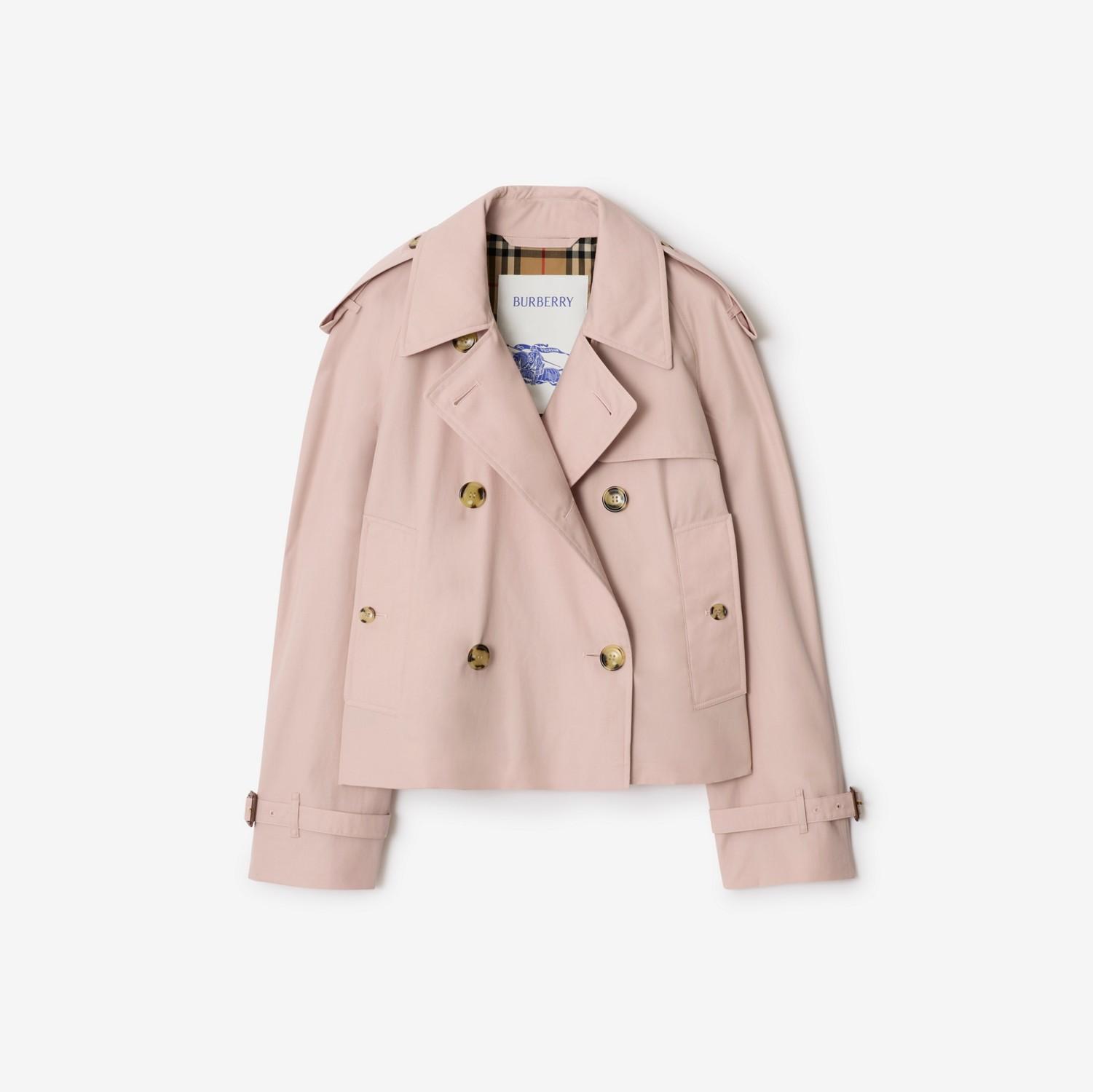 Cropped Tropical Gabardine Mayfair Trench Jacket by BURBERRY