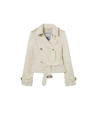 Cropped Tropical Gabardine Swarby Trench Jacket by BURBERRY