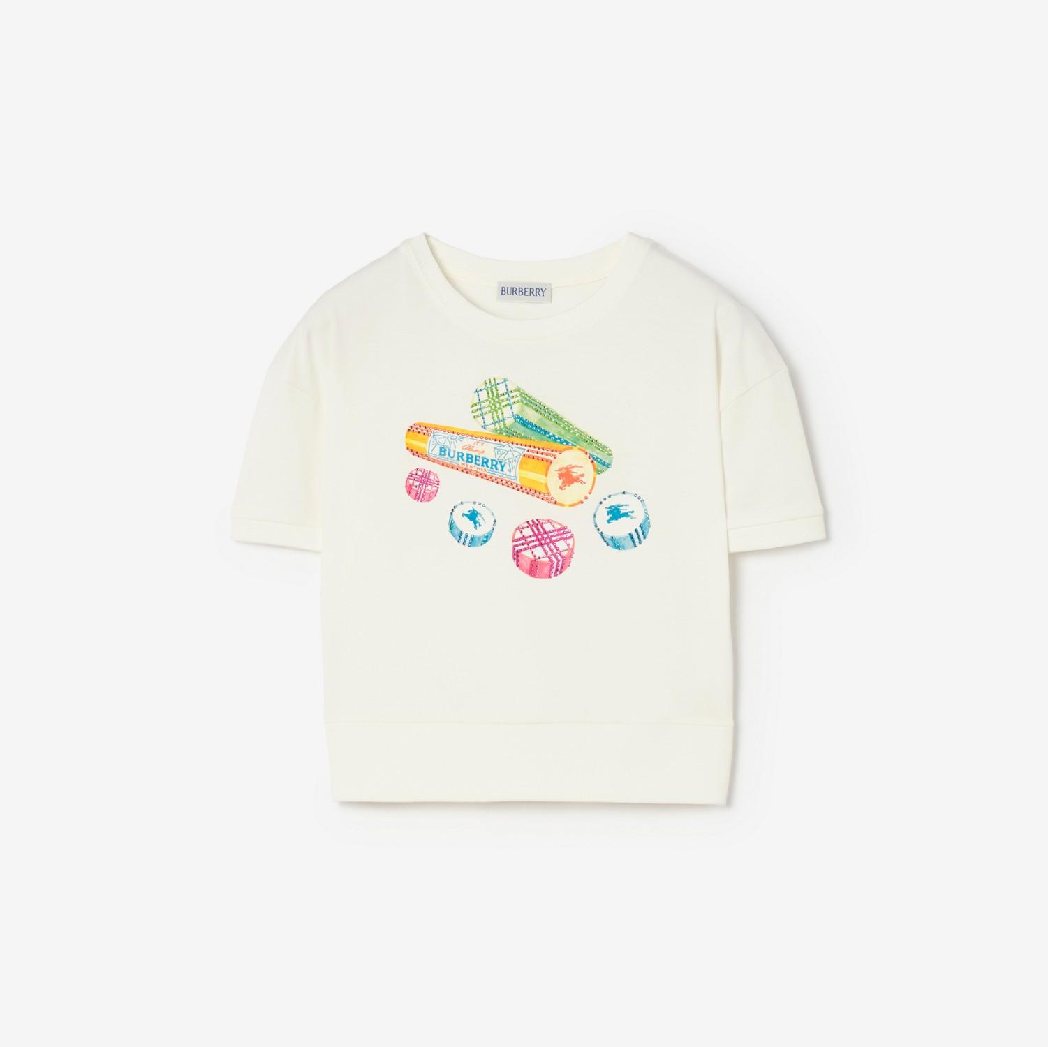 Crystal Candy Rock Cotton T-shirt by BURBERRY