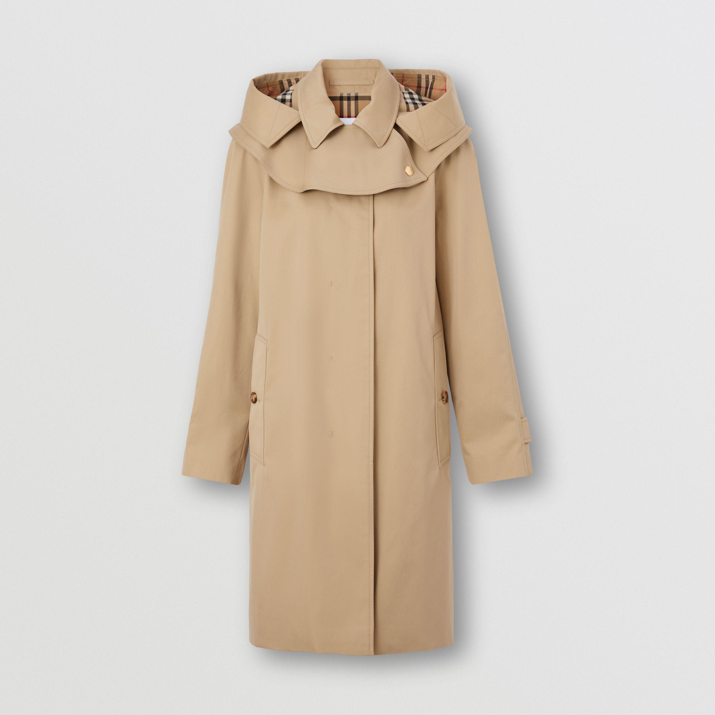 Detachable Hood Cotton Gabardine Car Coat by BURBERRY