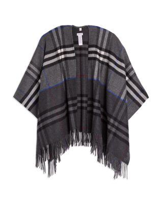 Double Check Cashmere & Wool Cape by BURBERRY