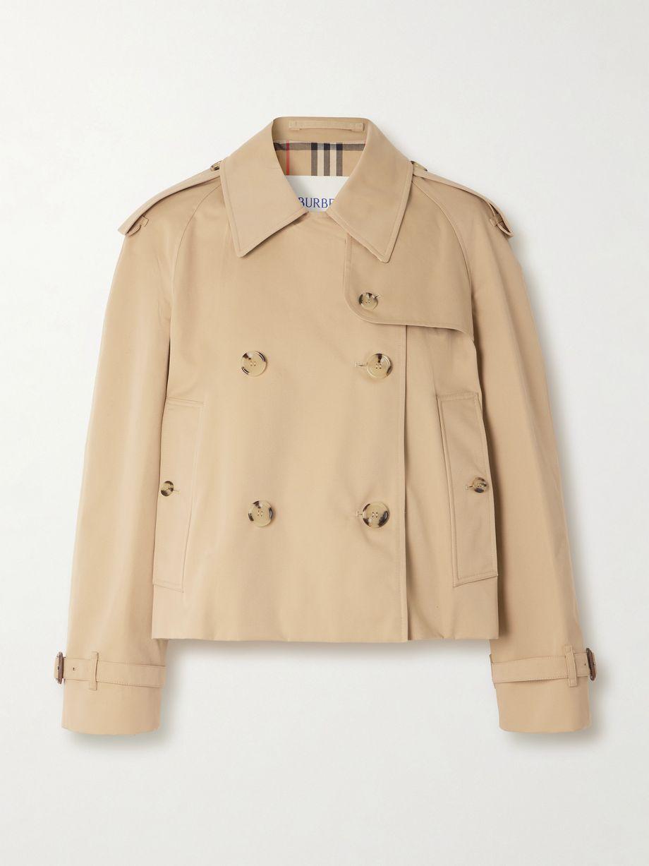 Double-breasted cotton-gabardine trench coat by BURBERRY