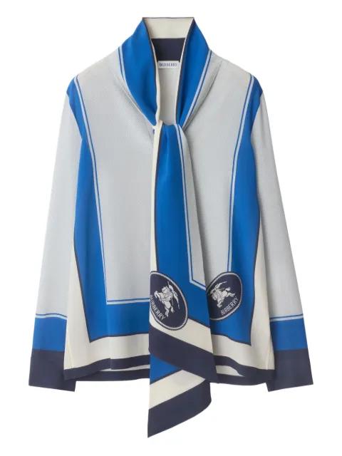 EDK stamp-box silk shirt by BURBERRY
