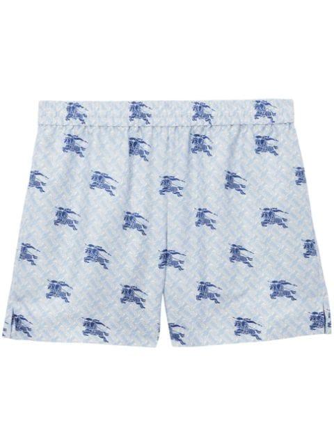 EKD TB-monogram silk shorts by BURBERRY