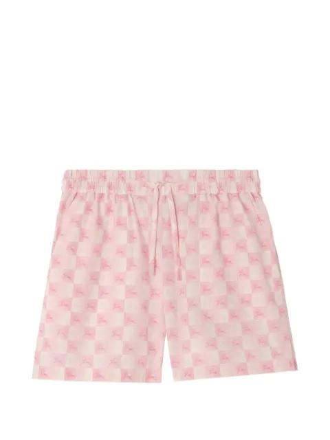 EKD checkerboard​ cotton poplin shorts by BURBERRY
