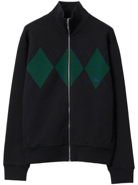 EKD-embroidered argyle track jacket by BURBERRY