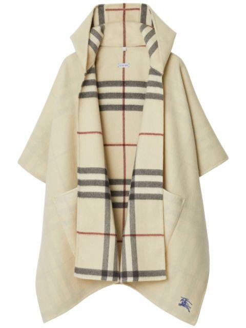 EKD-embroidered cashmere cape by BURBERRY