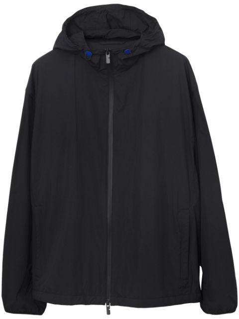 EKD-embroidered hoodied lightweight jacket by BURBERRY