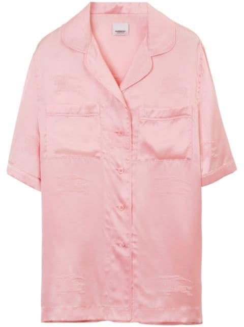 EKD jacquard silk pyjama shirt by BURBERRY