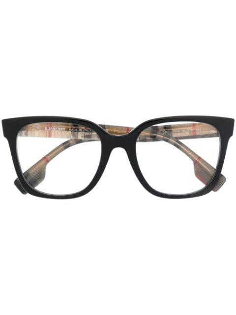 Vintage Check square-frame glasses by BURBERRY EYEWEAR