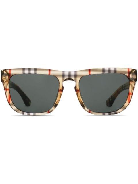 Vintage Check square-frame sunglasses by BURBERRY EYEWEAR